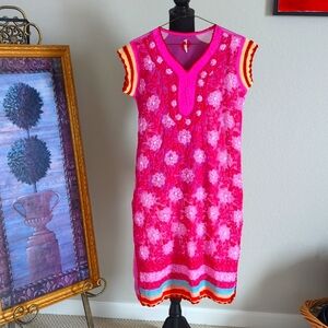 Beach wear cover up- bright pink